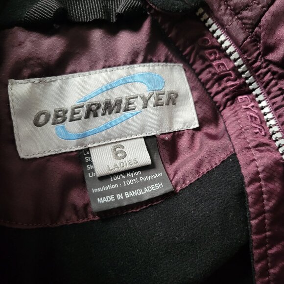 Obermeyer Women’s Quilted Zip-up Jacket, Sz 6, Burgundy, Cozy, Warm Fall Coat - Picture 6 of 9